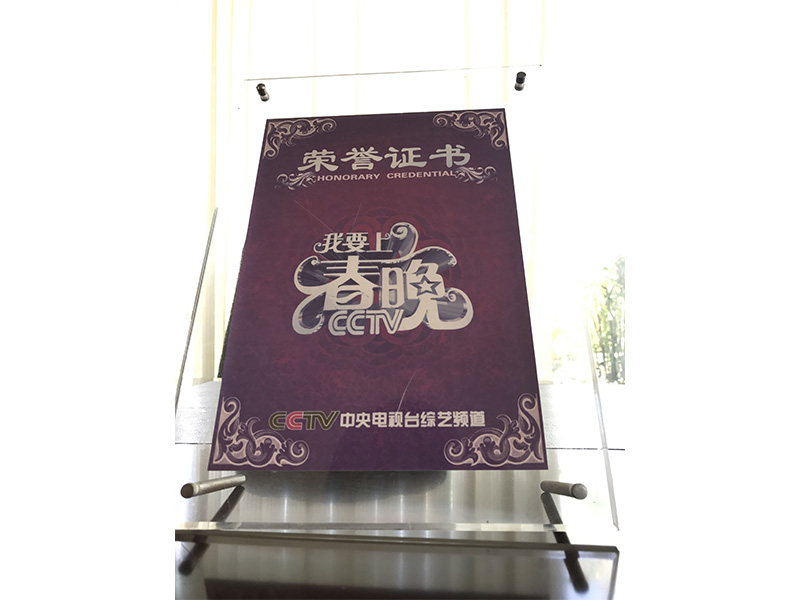 榮獲《我要上春晚》榮譽(yù)證書